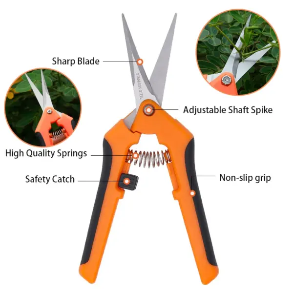 3pcs Stainless Steel Garden Pruning Shears - Image 4
