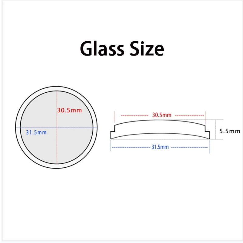 31.5mm Sapphire Crystal Watch Glass with AR Coating 2 31.5mm Sapphire Crystal Watch Glass with AR Coating - Image 2