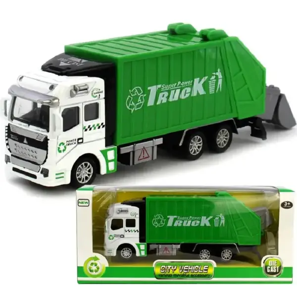 1:32 Alloy Simulation Garbage Truck Model - Image 3