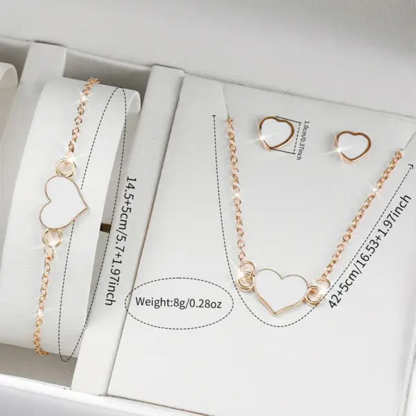 5pcs Women Quartz Watch & Heart Jewelry Set - Image 6