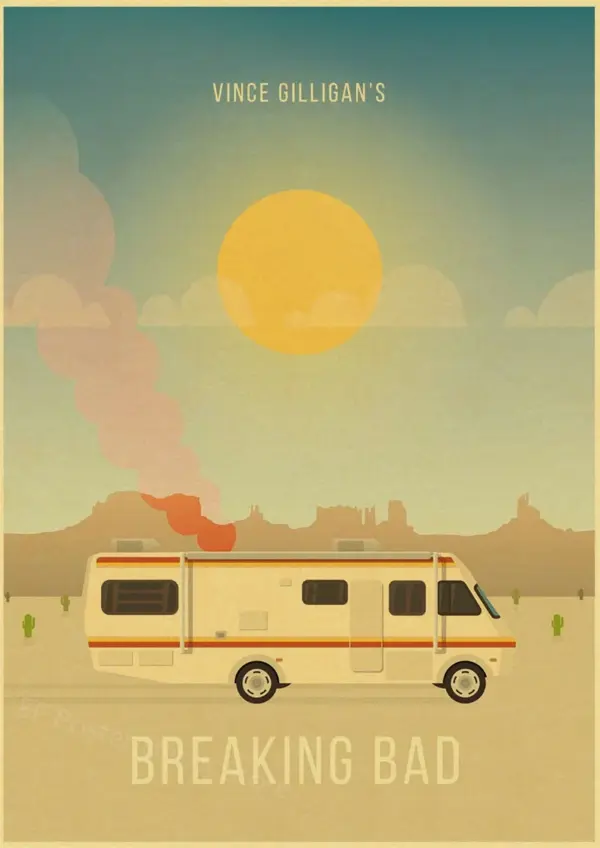 Breaking Bad Retro Canvas Wall Art Poster - Image 15