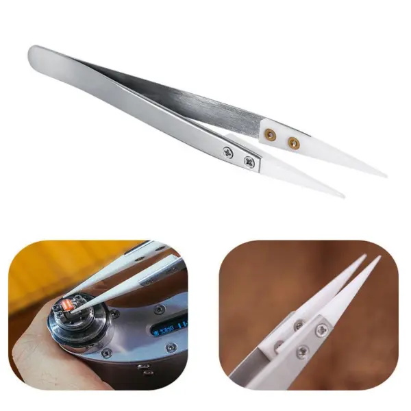 Precision Ceramic Tweezers Set 3-Piece - Image 3