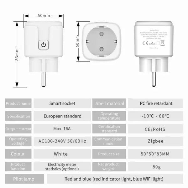 WiFi Smart Plug Socket EU 16A/20A with Voice Control - Image 5