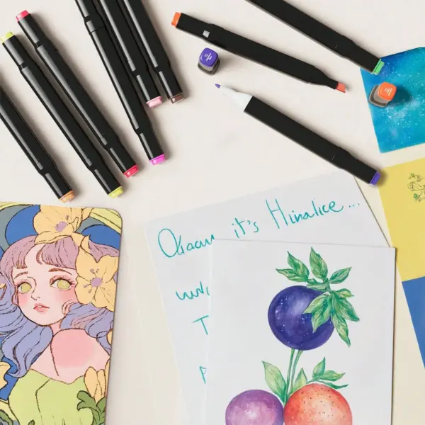 120 Colors Dual Tip Art Markers Set - Image 2