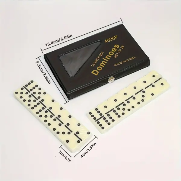 28-Piece Classic Double Six Domino Set - Image 5