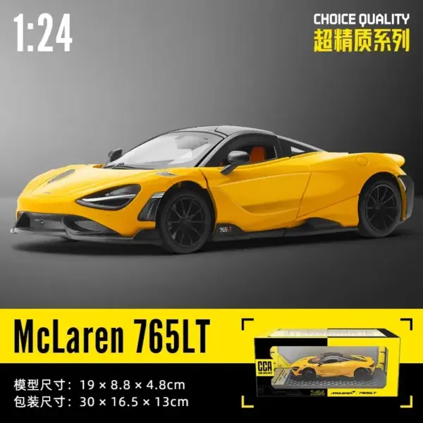 1:24 Scale McLaren 765LT Diecast Model Car - Image 10