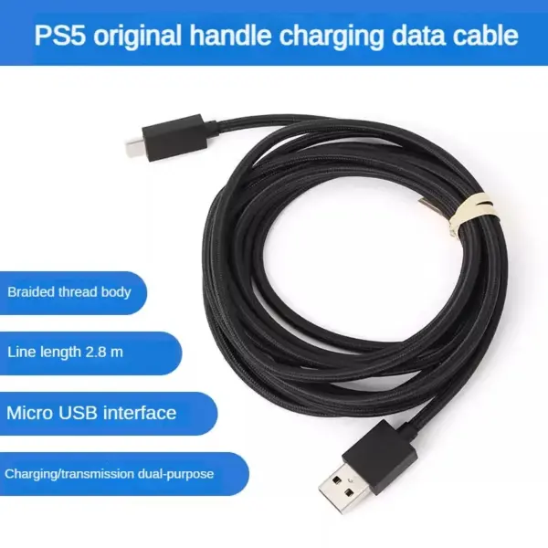 2.8m USB Type-C Fast Charging Cable for PS5 - Image 7