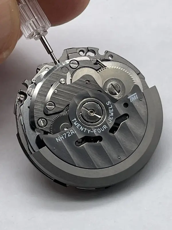 Genuine NH72A Black Skeleton Watch Movement - Image 4