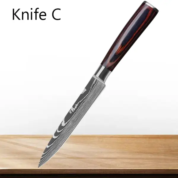 Stainless Steel Kitchen Knife Set 3 Pieces - Image 8