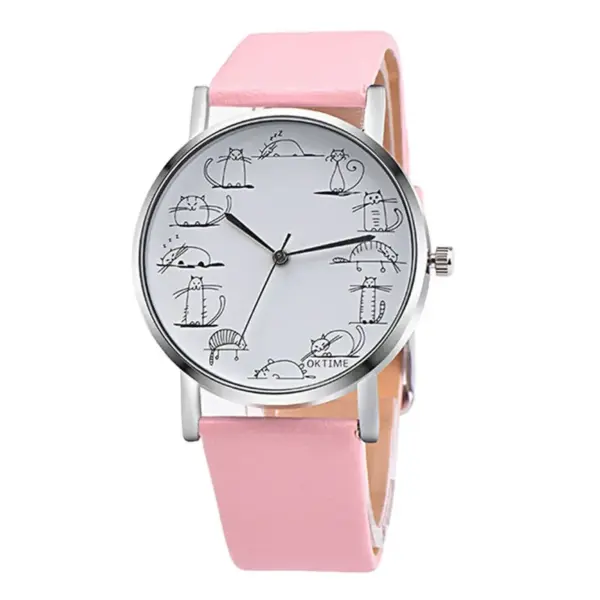 Cat Quartz Wristwatch for Women T-GOER Model 065826 - Image 2