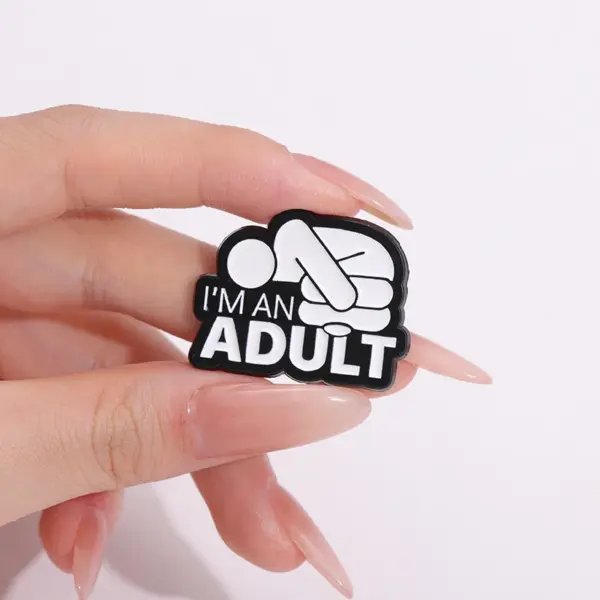 I'm An Adult Enamel Pin Brooch - Image 5