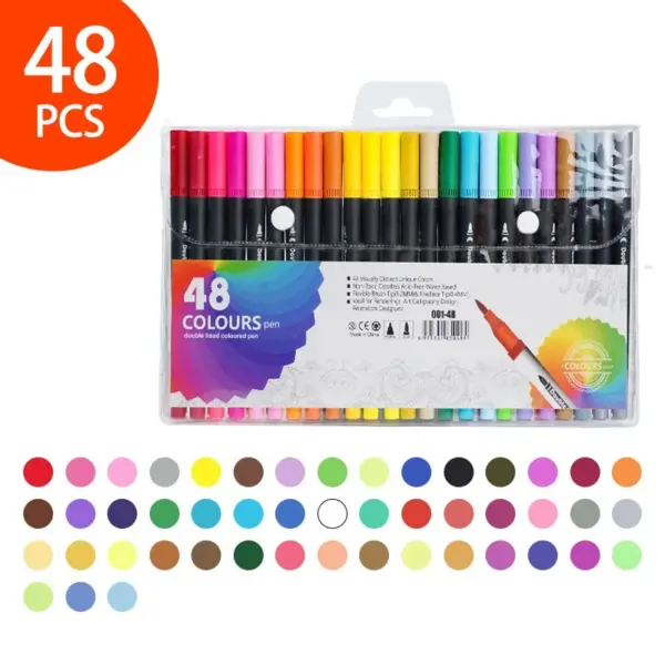 120 Color Dual Tip Brush Pen Set - Image 10