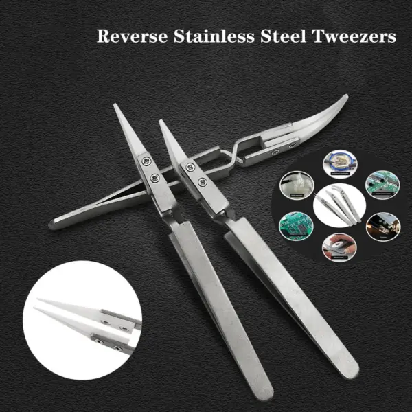 Precision Ceramic Tweezers Set 3-Piece - Image 4