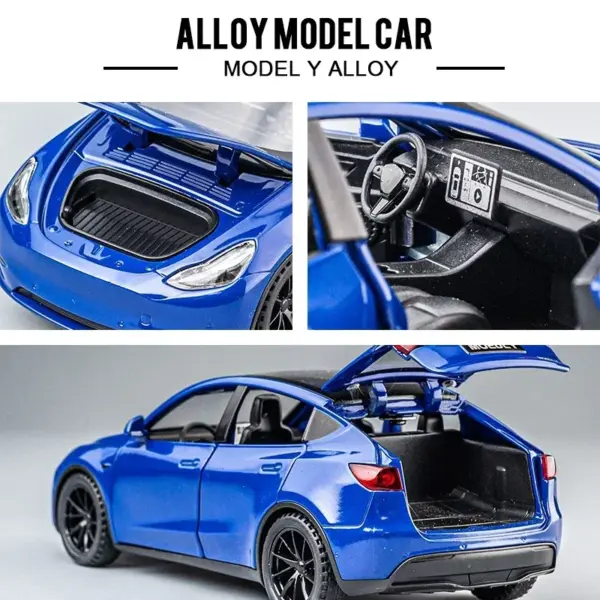 1:32 Tesla Model Y Diecast Metal Car Model - Image 3