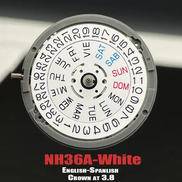 Japan NH36A Automatic Movement Black/White - Image 2