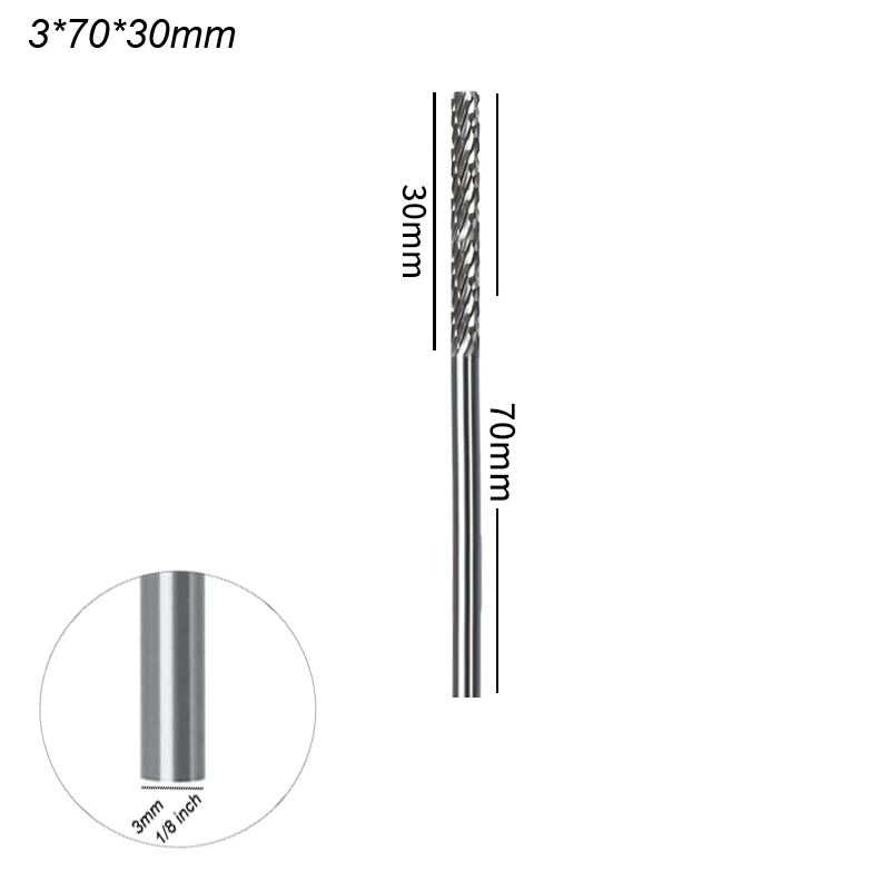 3mm 1/8 Inch Long Shank Carbide Burr Set 7 3mm 1/8 Inch Long Shank Carbide Burr Set - Image 7