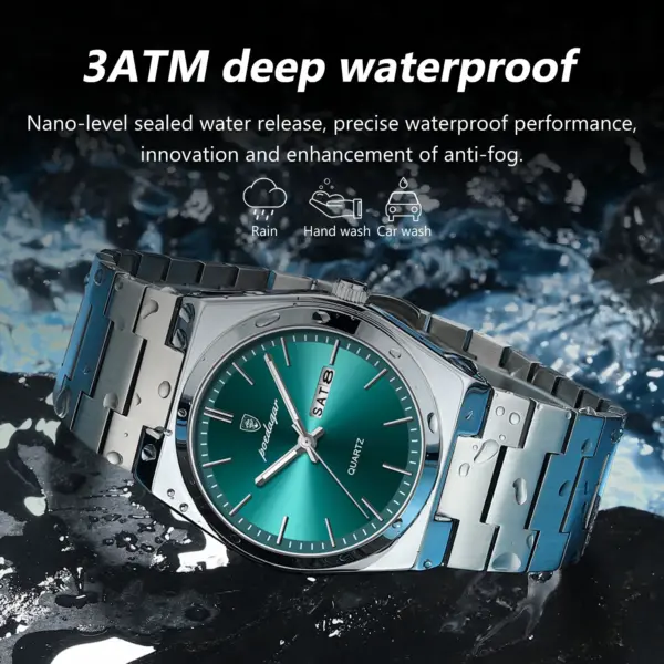 Luxury Quartz Men's Sports Watch Waterproof - Image 3