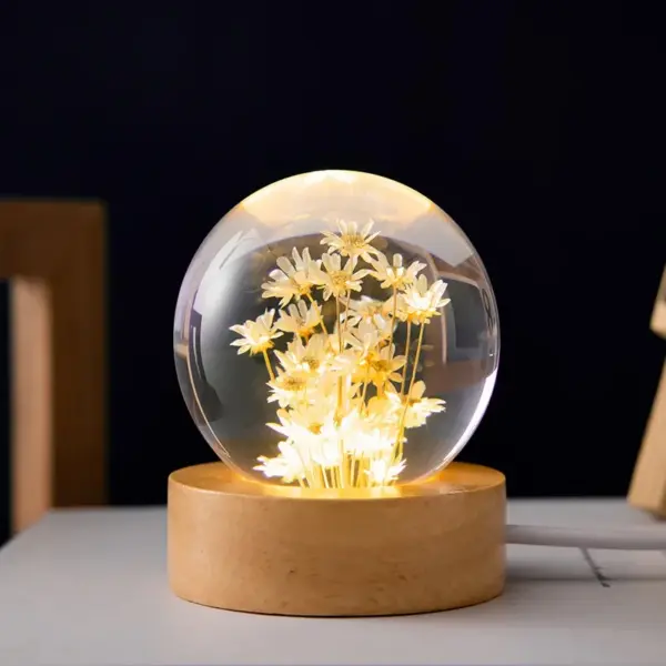 3D Dandelion Glass Ball Night Light - Image 7