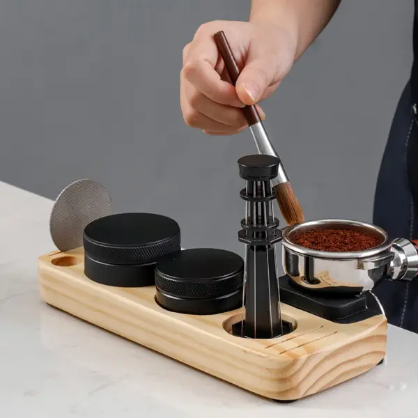 Wooden Coffee Tamper and Accessory Holder - Image 2