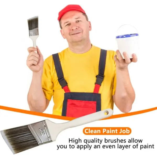 5pcs Wood Paint Brush Set for DIY Projects - Image 4