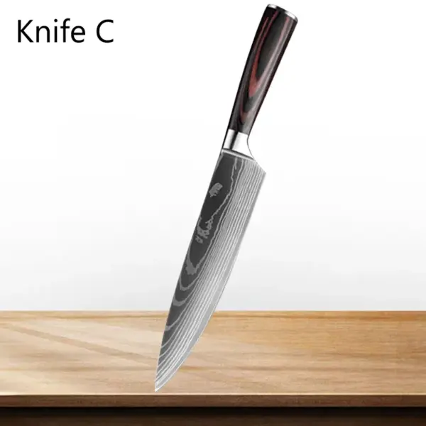 Handmade Stainless Steel Chef Knife Set - Image 11