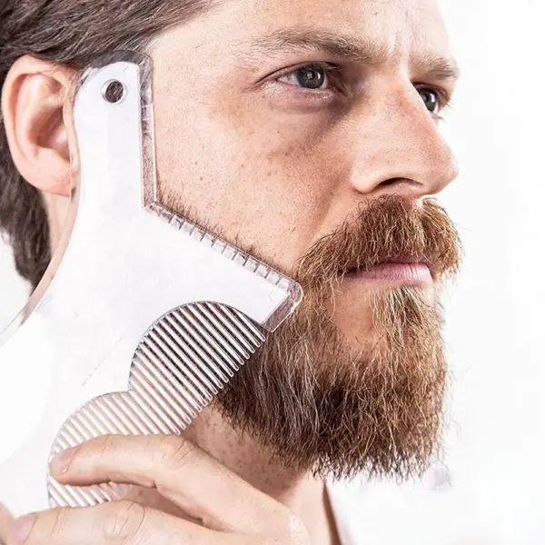 Beard Styling Comb with Shaping Template Tool - Image 2