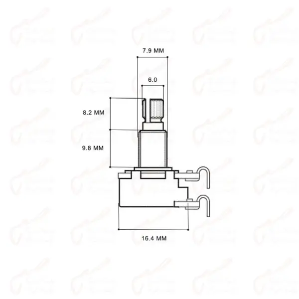 Dual Blend Bass Guitar Potentiometer MN500K MN250K - Image 6