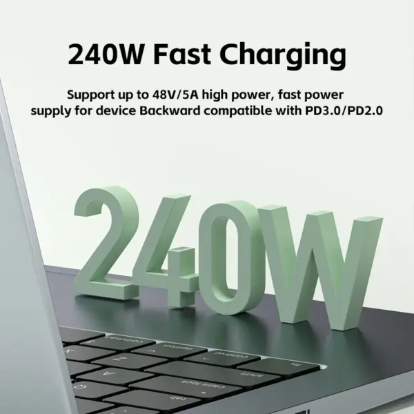 USB C to Type C Cable 240W 40Gbps - Image 3