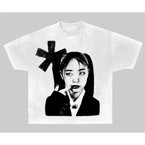 Unisex Y2K Cotton Graphic T-shirt Streetwear - Image 3