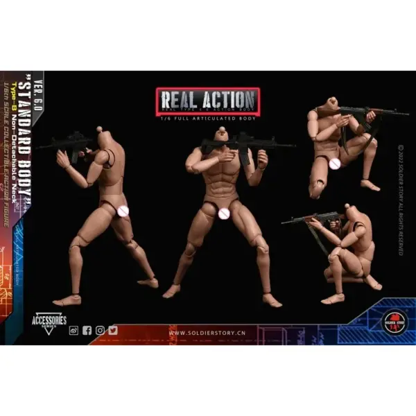 1/6 Scale Male Joint Body Action Figure Accessory - Image 6