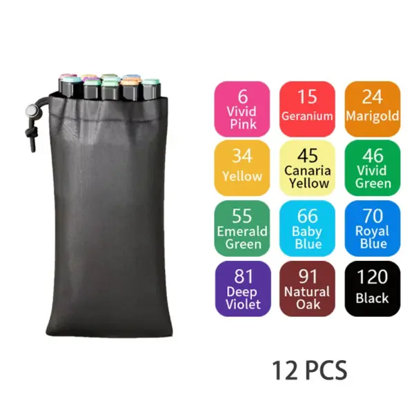 120 Colors Dual Tip Art Markers Set - Image 12