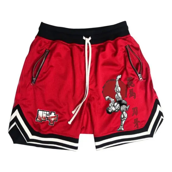 Hanma Baki Anime Quick Dry Mesh Shorts - Image 2