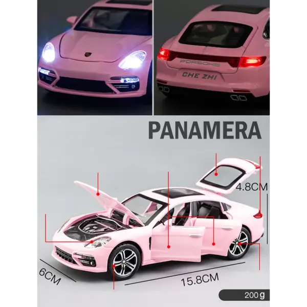 1:32 Diecast Porsche Panamera Metal Car Model - Image 6