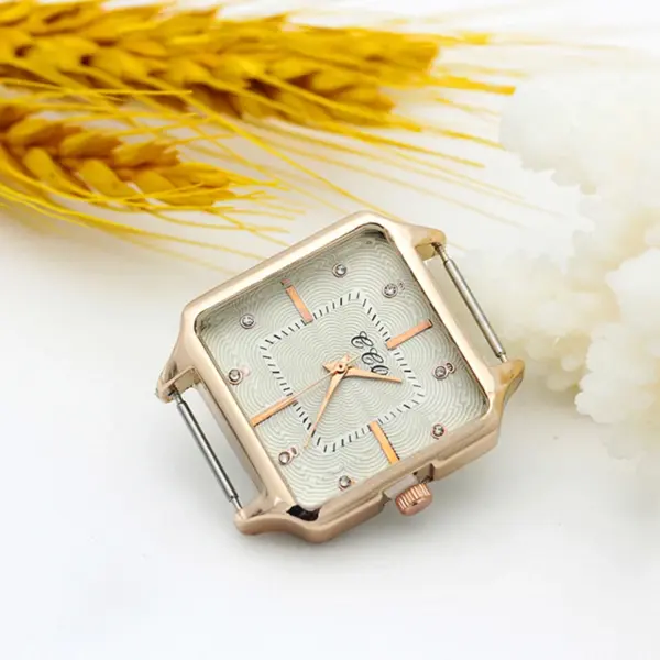 Rose Gold Square Watch Head 30mm 16mm Band - Image 4