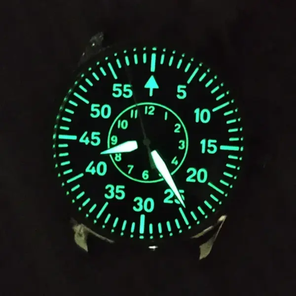Vintage Pilot Quartz Watch for Men 44mm Sapphire - Image 3