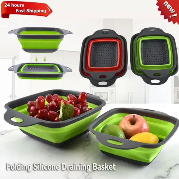 Silicone Collapsible Drain Basket for Kitchen