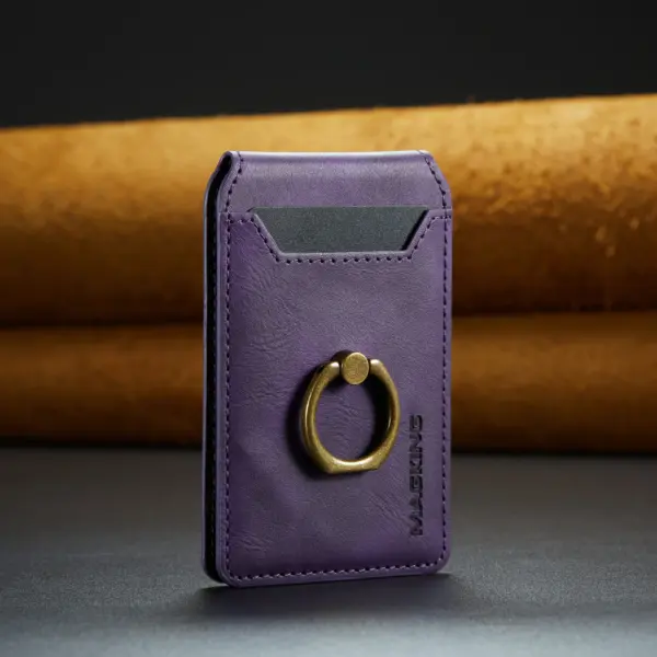 Magnetic Leather Card Holder for iPhone Models - Image 7
