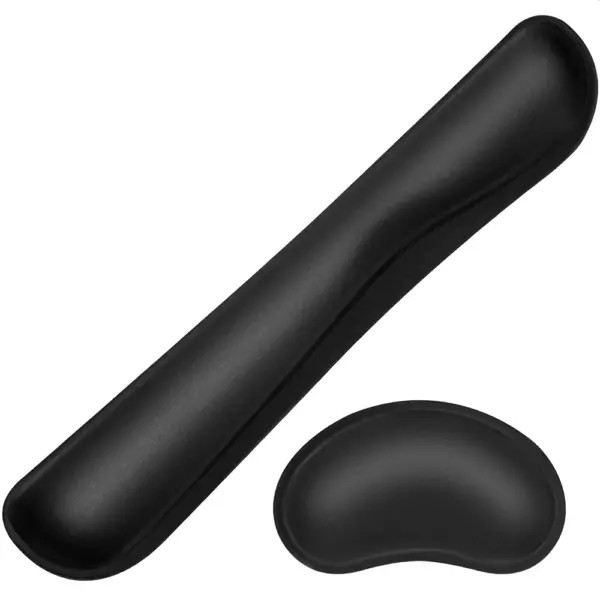 Ergonomic Memory Foam Keyboard Wrist Rest Set
