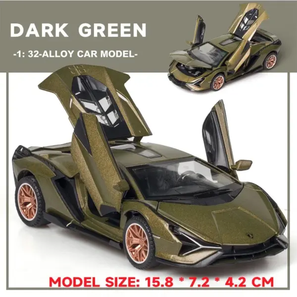 1:32 Scale Diecast Lamborghini SIAN Model Car - Image 9