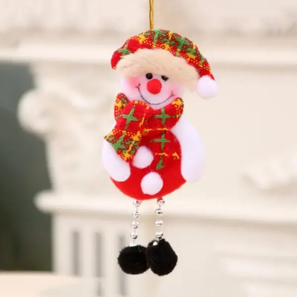 Santa Claus and Snowman Plush Dolls Set - Image 9