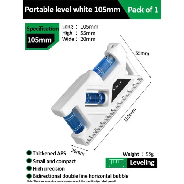 Magnetic Mini Level Gauge with Protractor - Image 6