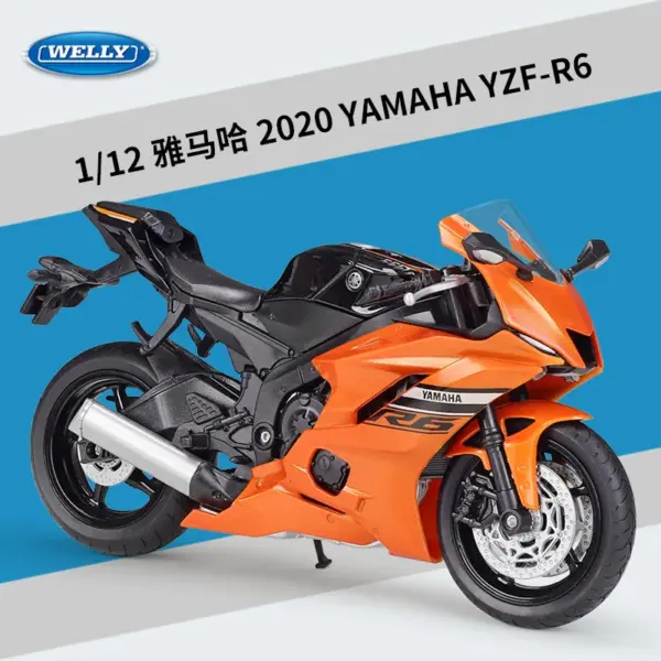 YAMAHA YZF-R6 1:12 Scale Diecast Motorcycle - Image 7