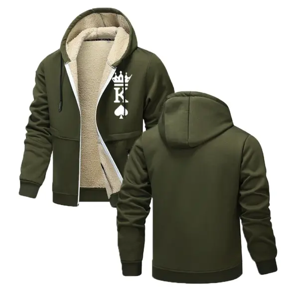 Men's Print Hooded Jacket for Outdoors - Image 6