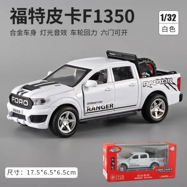 1:32 Scale Ford Raptor Diecast Model Car - Image 8