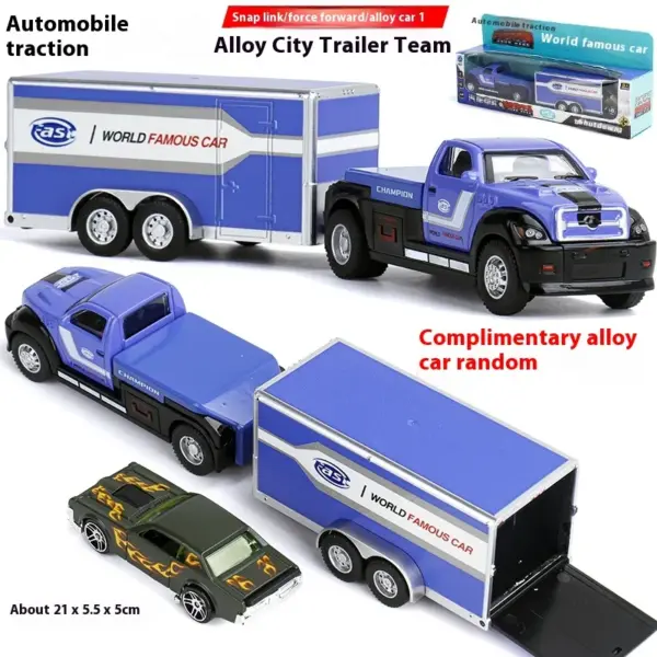 Alloy City Cargo Trailer Toy Car Model - Image 7