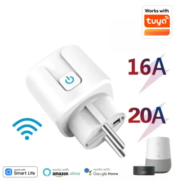 WiFi Smart Plug Socket EU 16A/20A with Voice Control