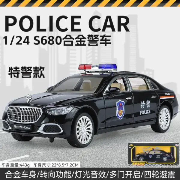 1:24 Mercedes-Benz Maybach Police Car Model - Image 7