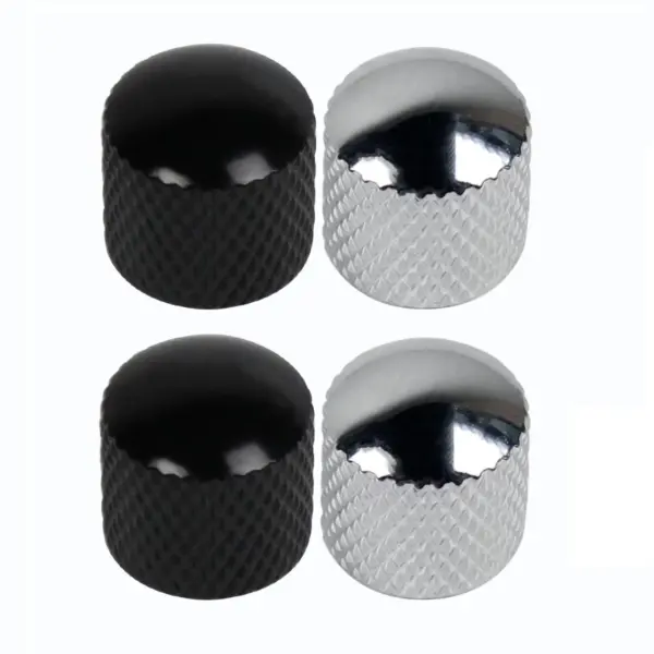 4pcs Metal Dome Top Guitar Bass Knobs