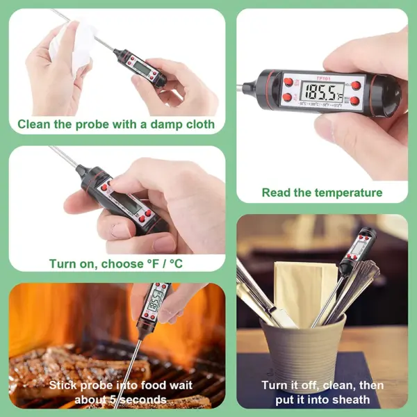 Digital Kitchen Food Thermometer with Probe - Image 4
