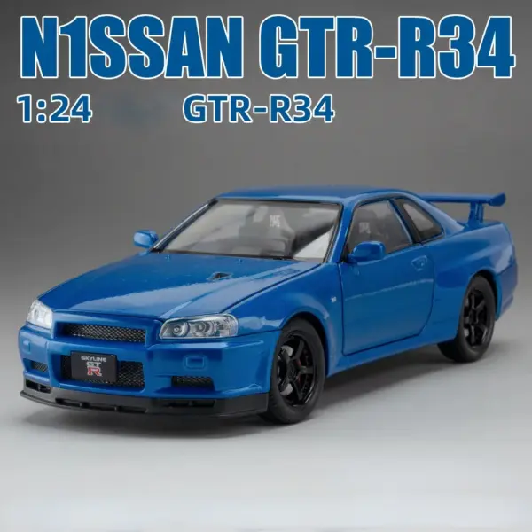 1:24 Nissan Skyline GTR R34 Diecast Model Car - Image 4
